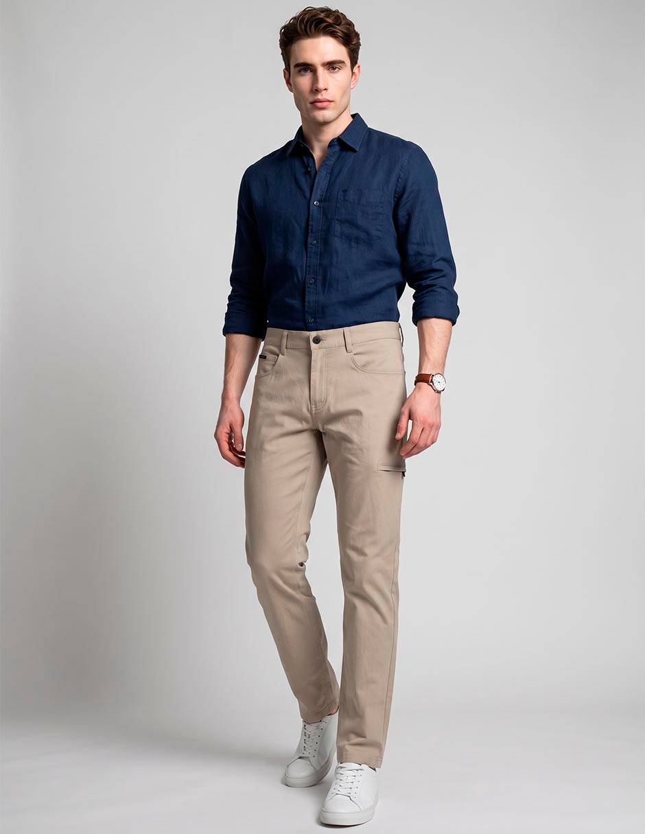 Pantalón casual de algodón para hombre