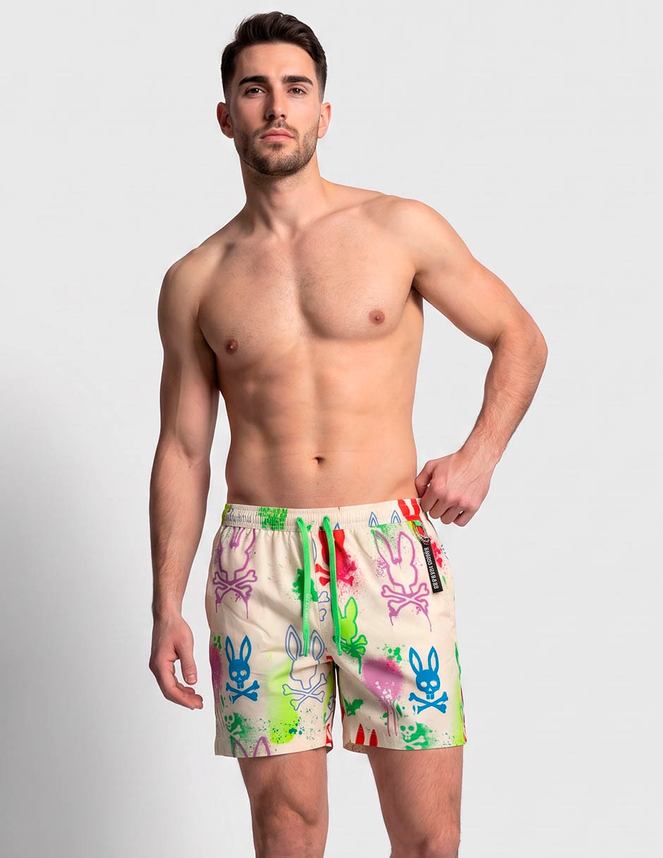 Traje de baño Psycho Bunny con bolsillos para hombre