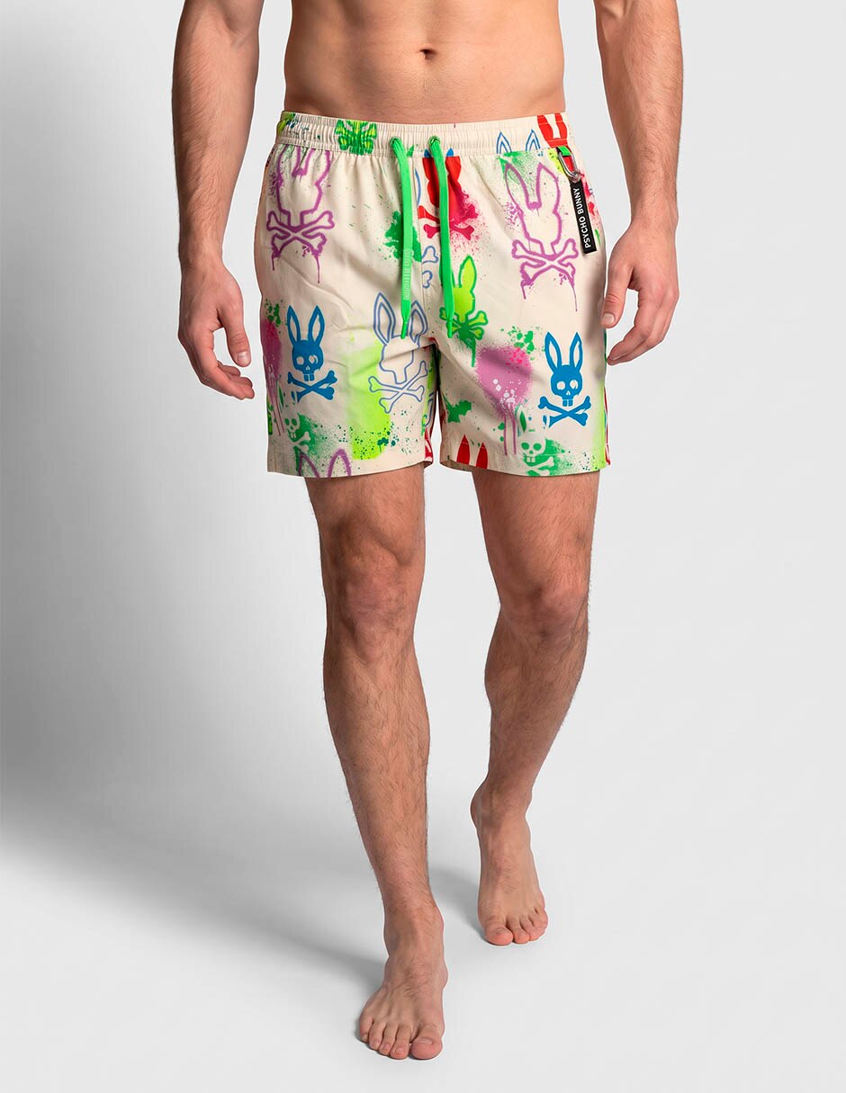 Traje de baño Psycho Bunny con bolsillos para hombre