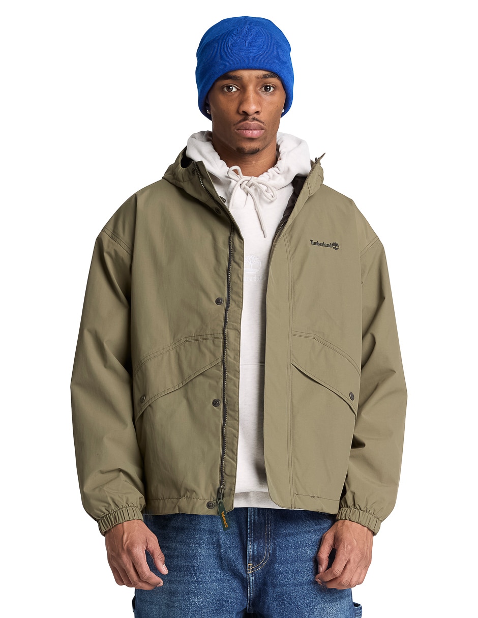Chamarra casual impermeable con bolsillos para hombre