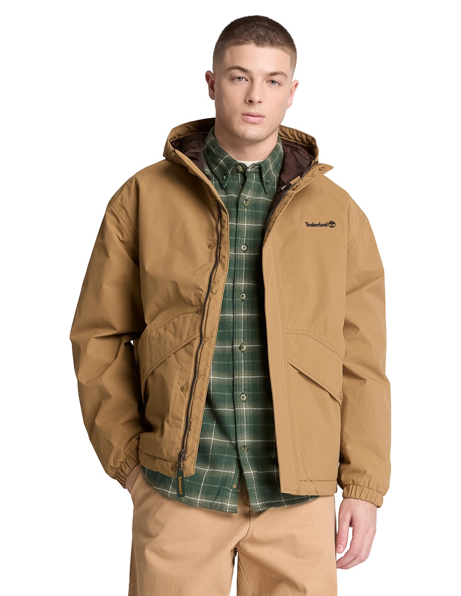 Chamarra casual impermeable con bolsillos para hombre
