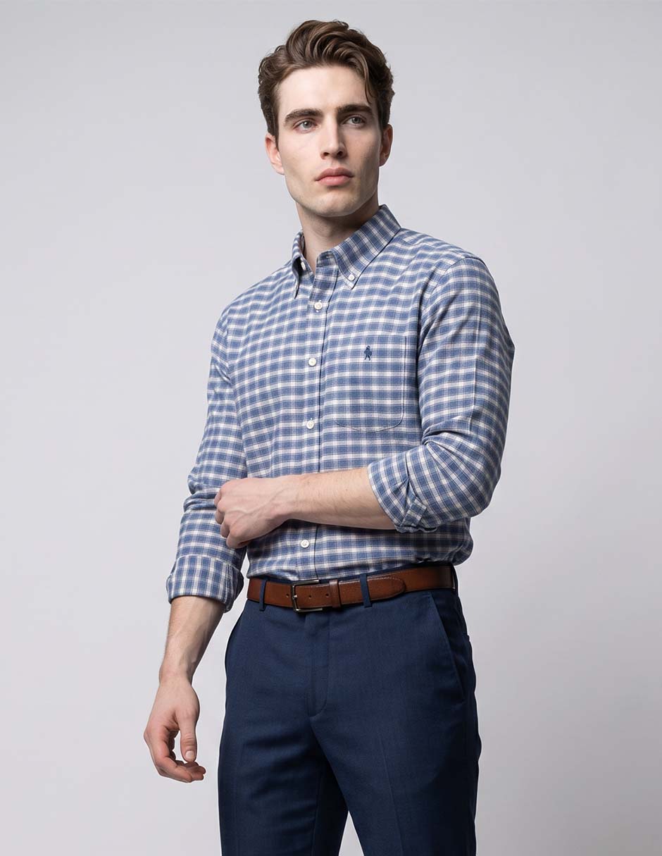 Camisa casual Brooks Brothers de algodón manga larga para hombre