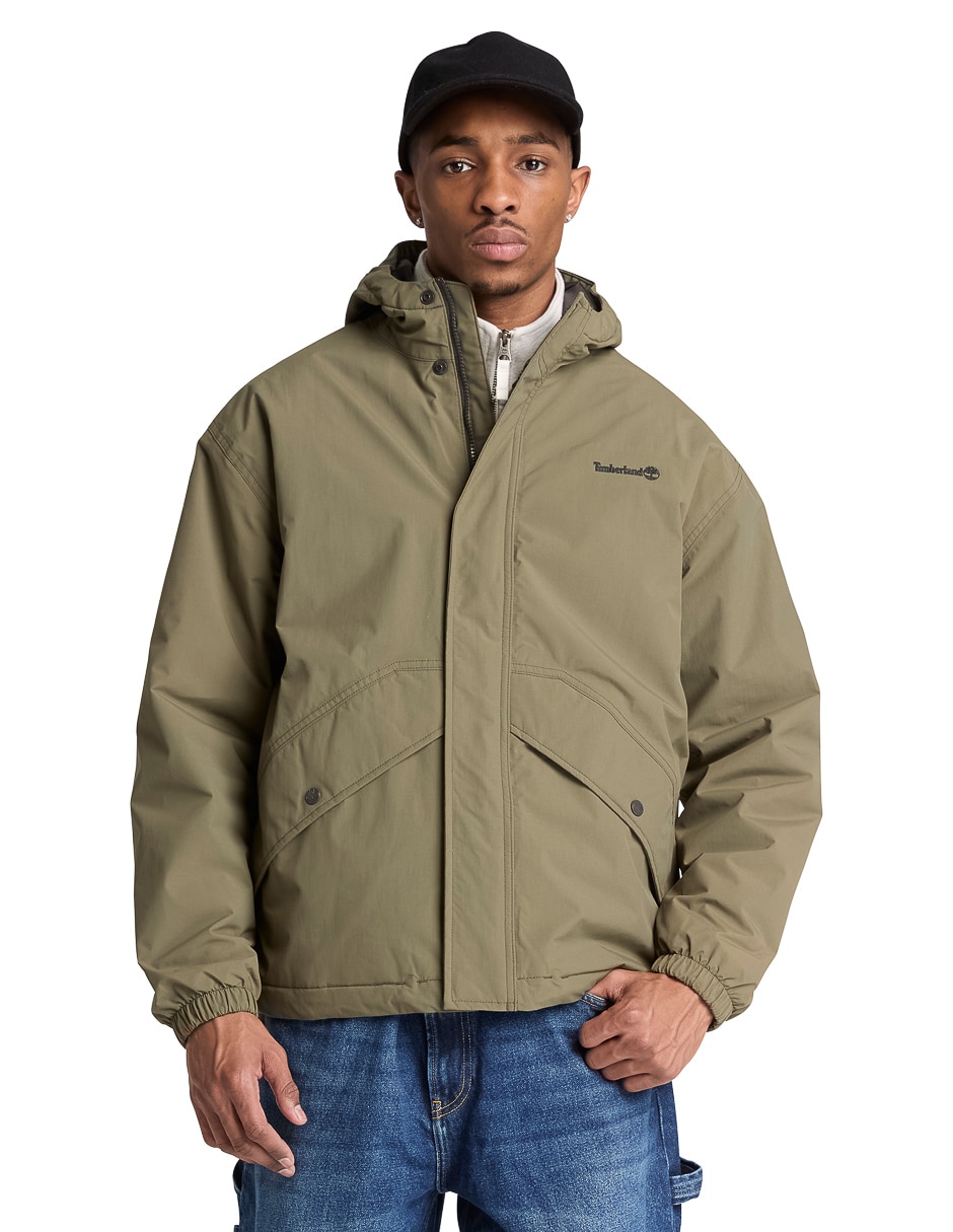 Chamarra casual impermeable con bolsillos para hombre