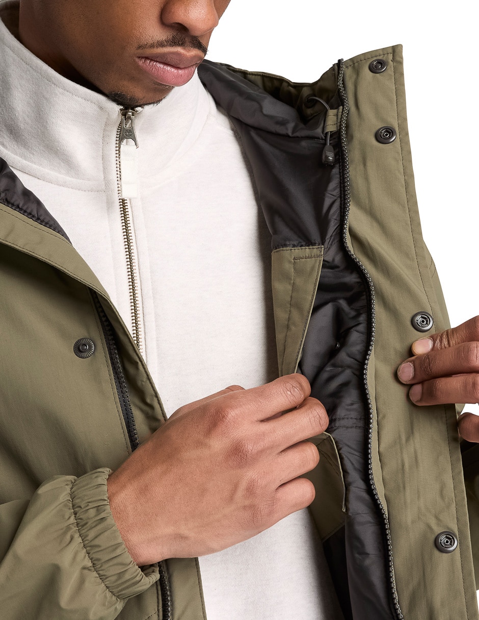Chamarra casual impermeable con bolsillos para hombre 3