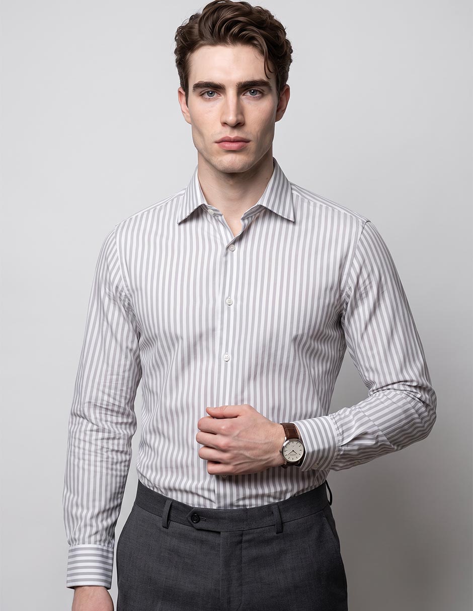 Camisa casual de algodón manga larga para hombre Camisa casual de algodón manga larga para hombre