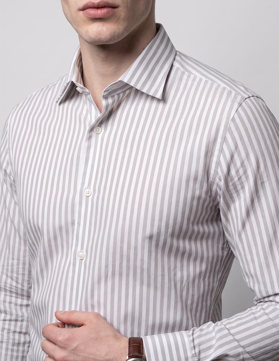Camisa casual de algodón manga larga para hombre 2