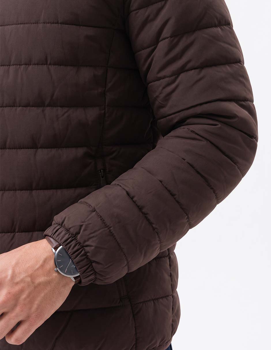 Chamarra capitonada con bolsillos para hombre 3