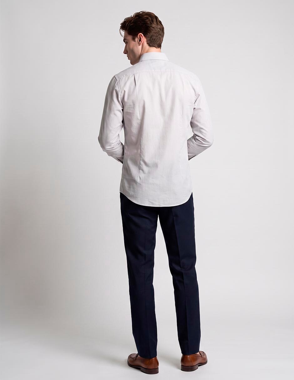 Camisa de vestir de algodón manga larga para hombre 4