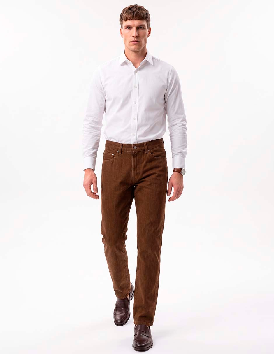 Pantalón straight de algodón para hombre 5