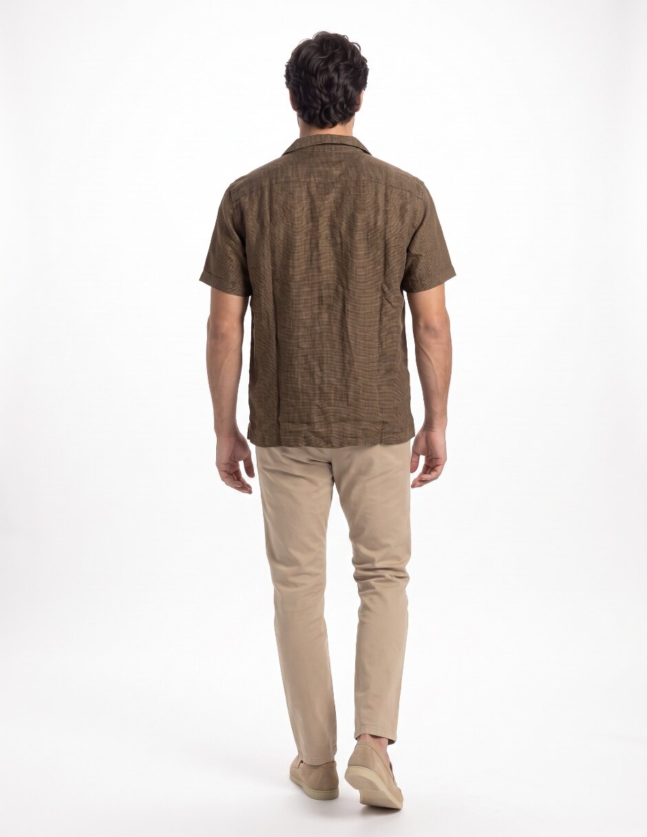 Camisa de vestir de algodón manga larga para hombre 2