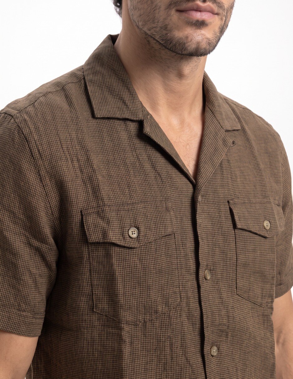 Camisa de vestir de algodón manga larga para hombre 4