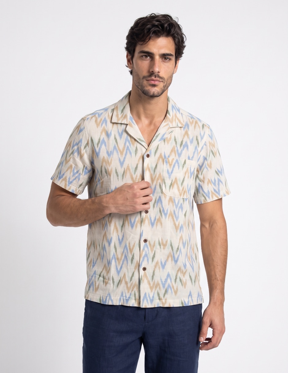 Camisa de vestir de algodón manga larga para hombre