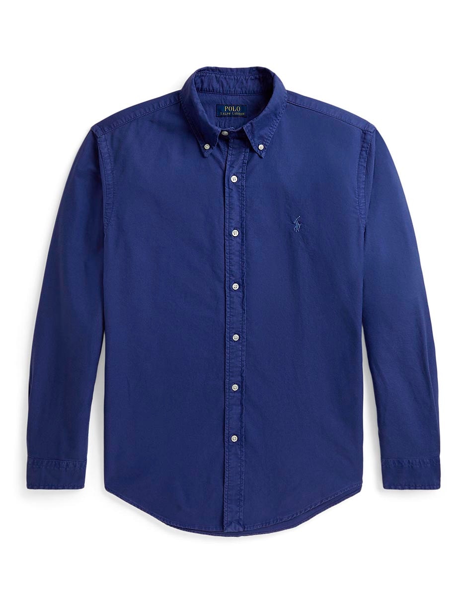Camisa casual de algodón manga larga para hombre