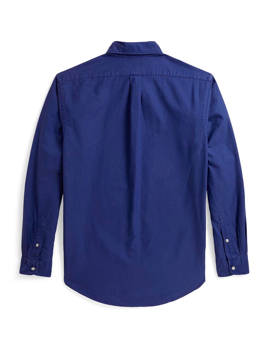 Camisa casual de algodón manga larga para hombre