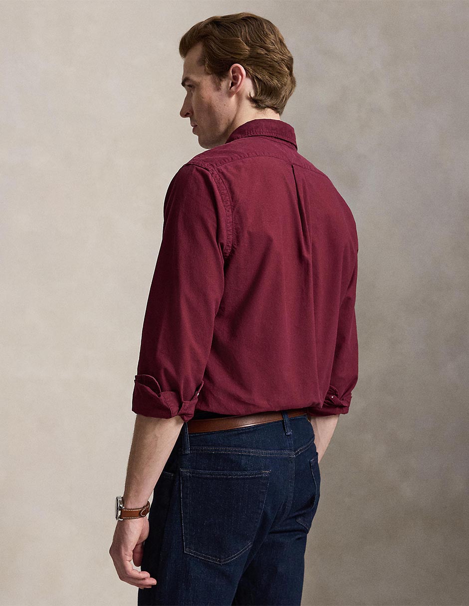 Camisa casual de algodón manga larga para hombre 8