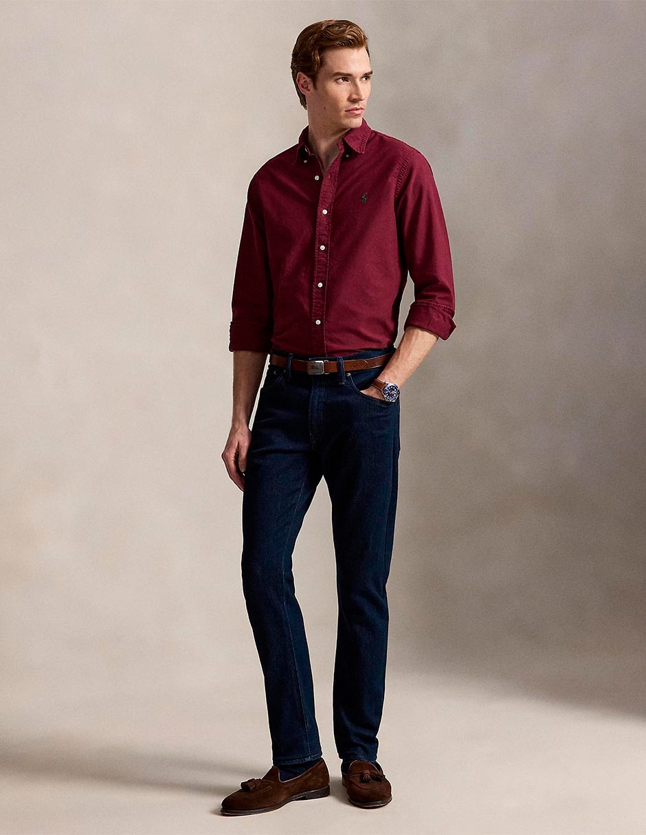 Camisa casual de algodón manga larga para hombre 5