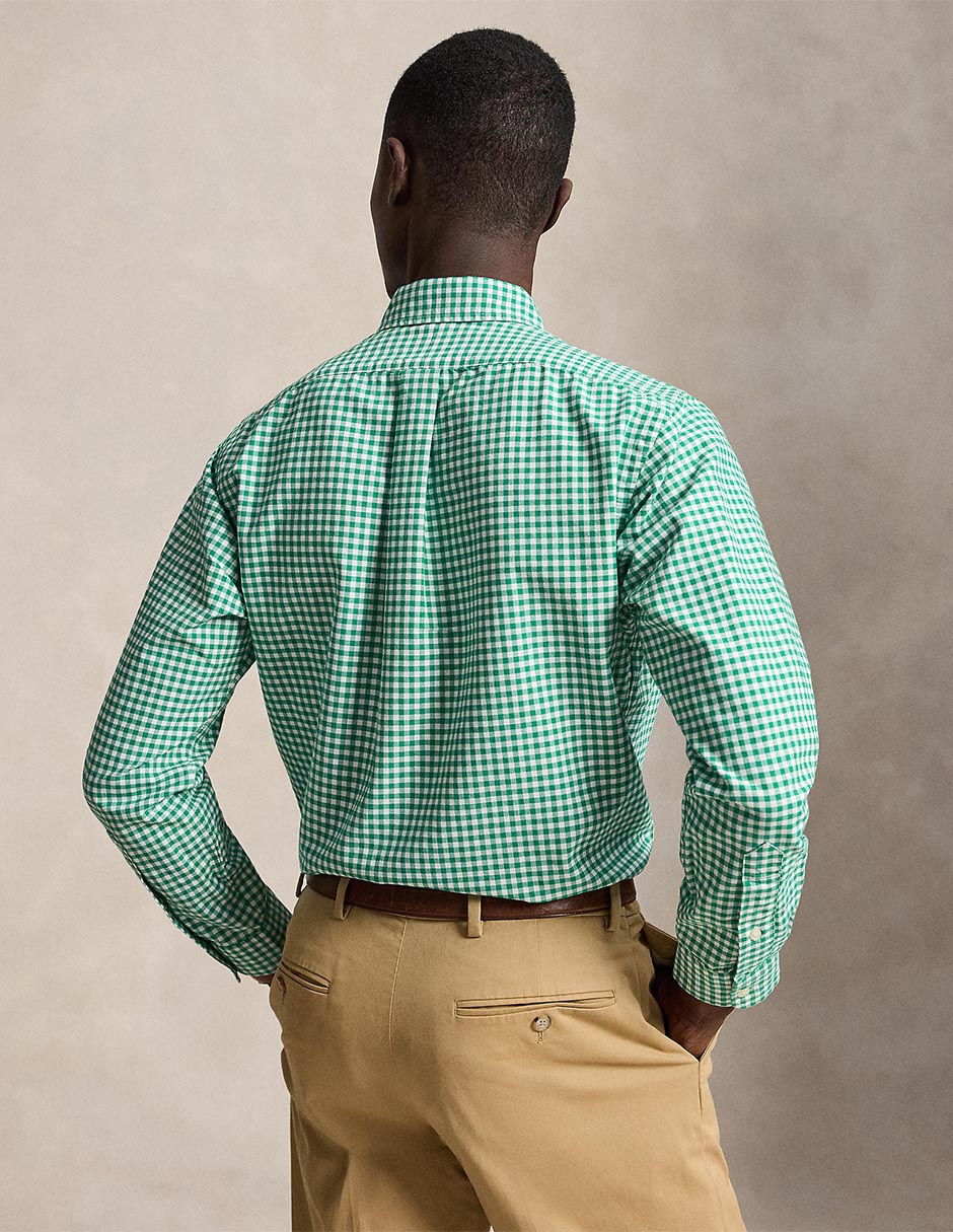 Camisa casual de algodón manga larga para hombre 8