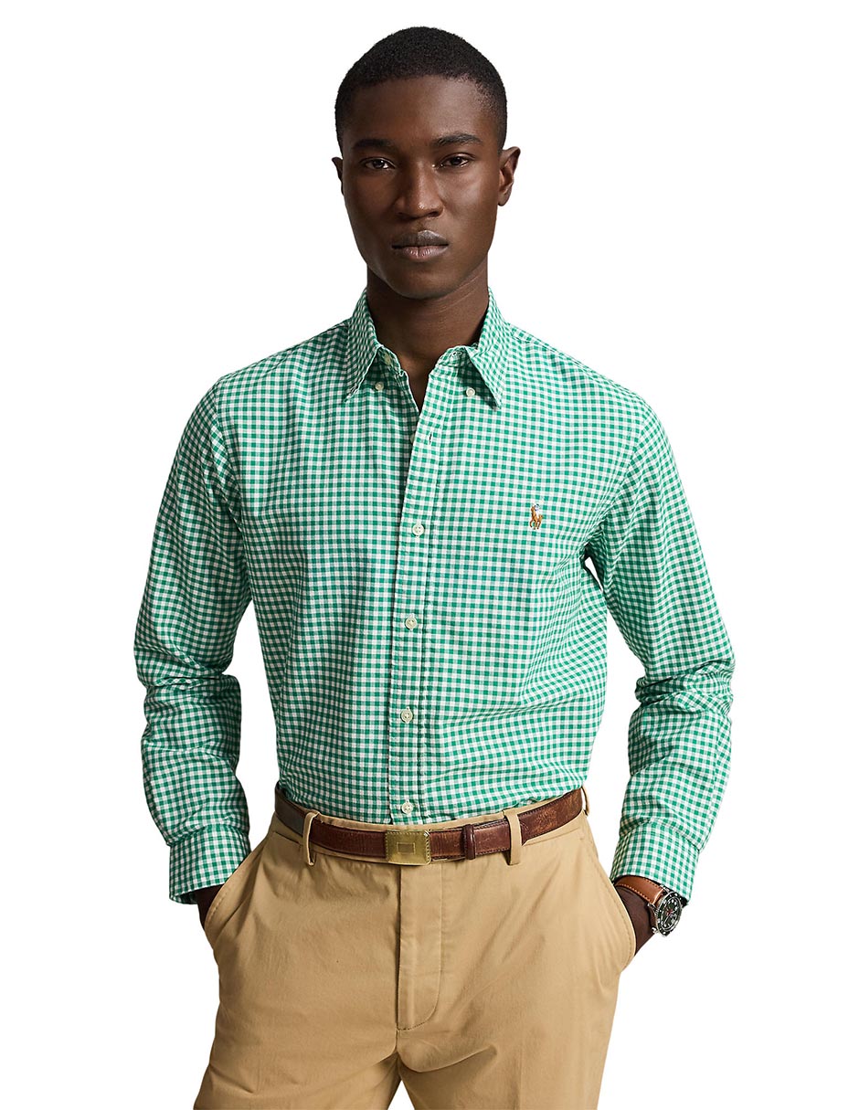 Camisa casual de algodón manga larga para hombre 9