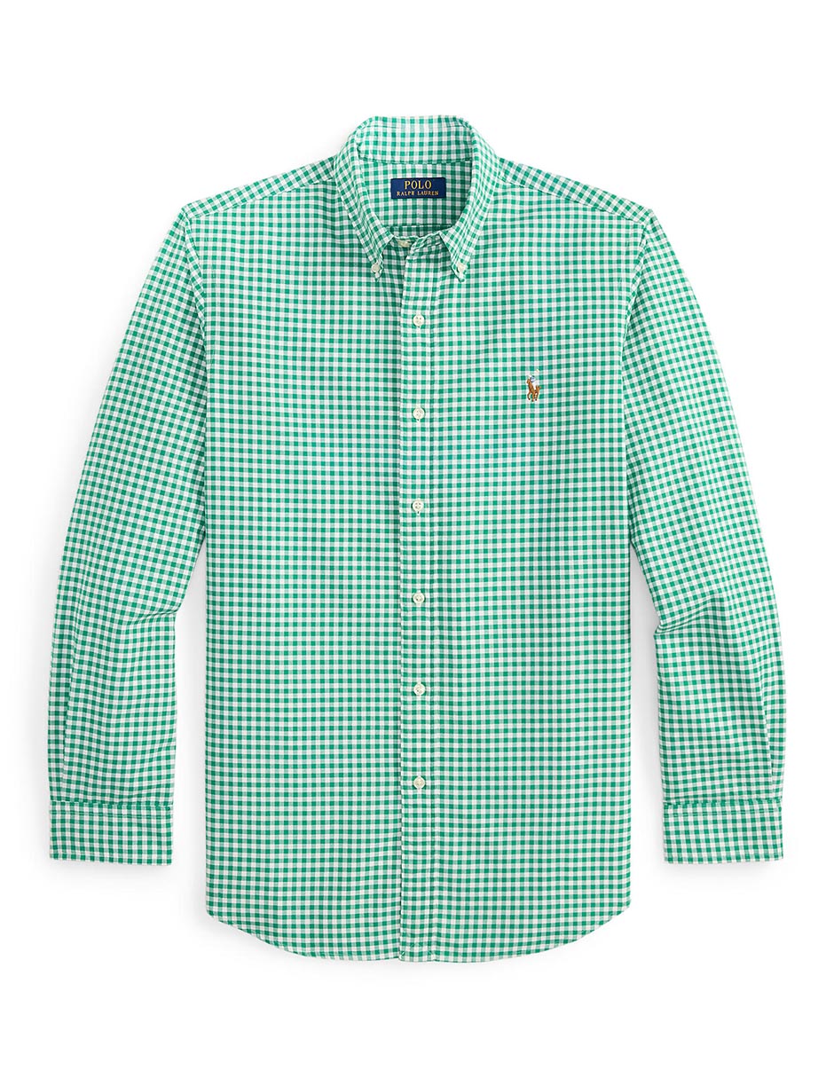 Camisa casual de algodón manga larga para hombre