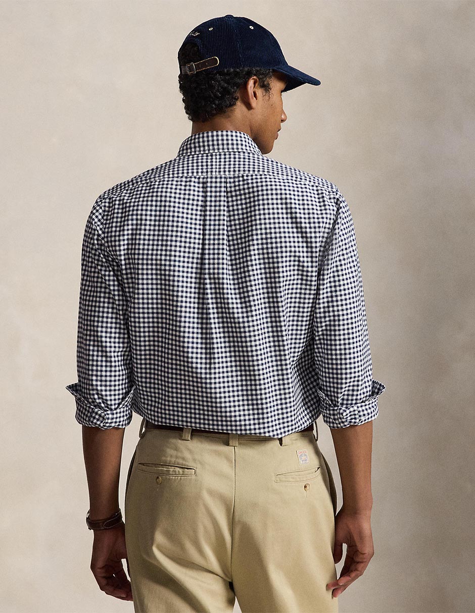 Camisa casual de algodón manga larga para hombre 8