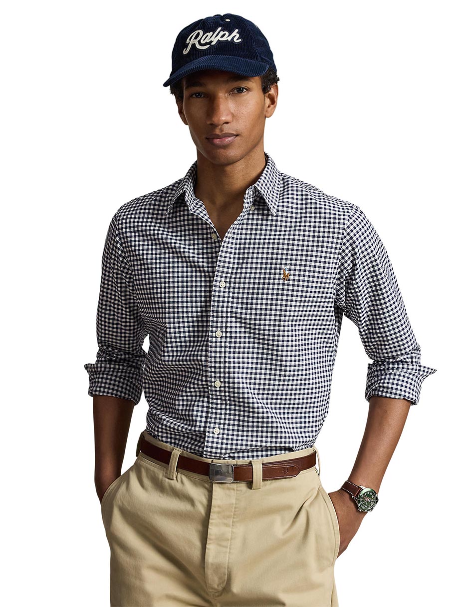 Camisa casual de algodón manga larga para hombre 9