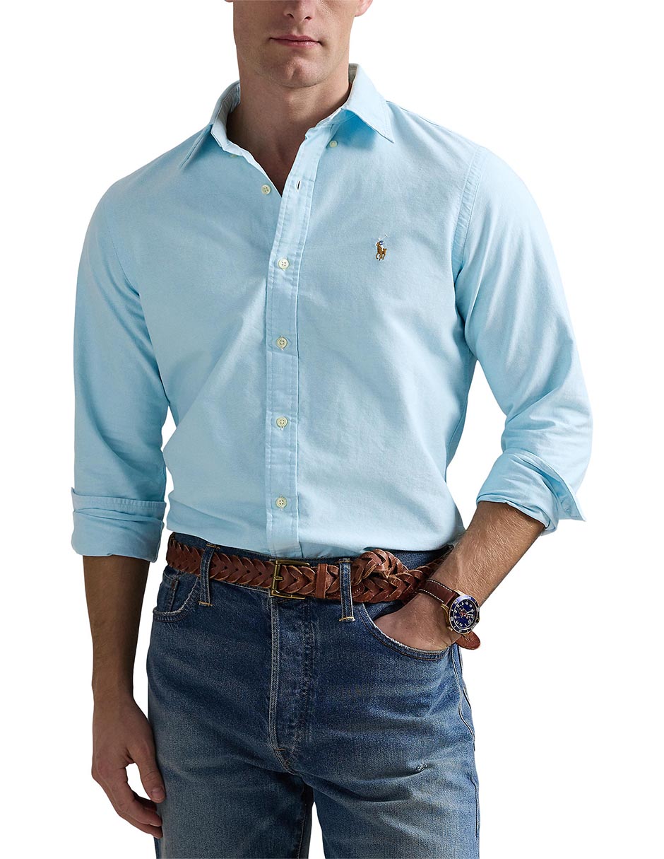 Camisa casual de algodón manga larga para hombre 7