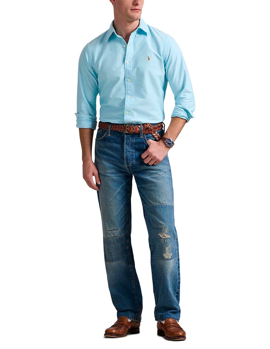 Camisa casual de algodón manga larga para hombre 9