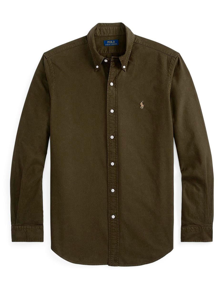 Camisa casual de algodón manga larga para hombre 8