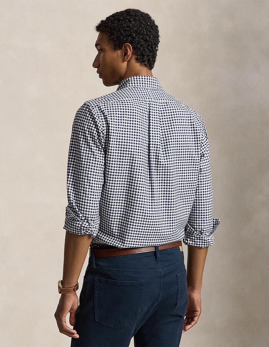 Camisa casual de algodón manga larga para hombre 8