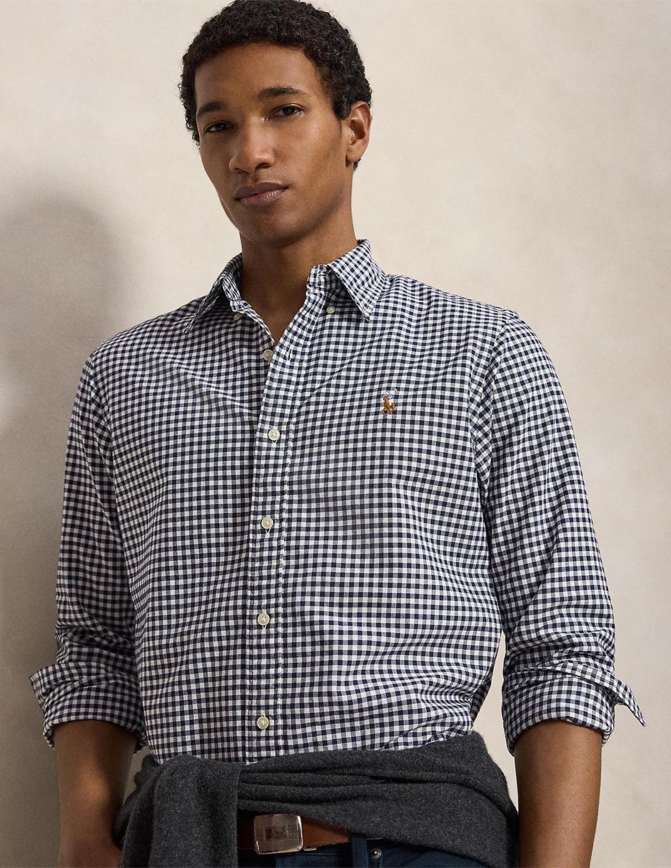 Camisa casual de algodón manga larga para hombre 4