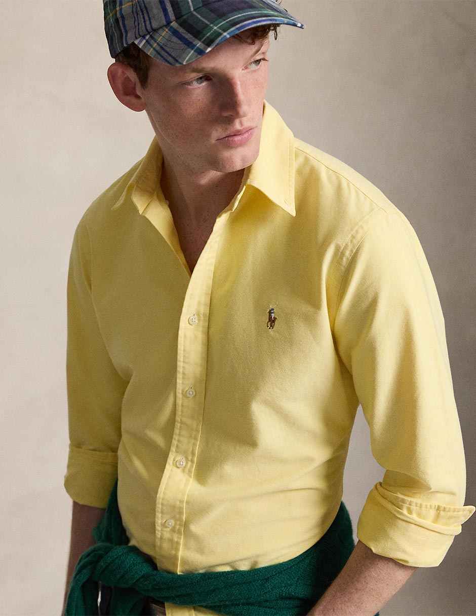 Camisa casual de algodón manga larga para hombre 4