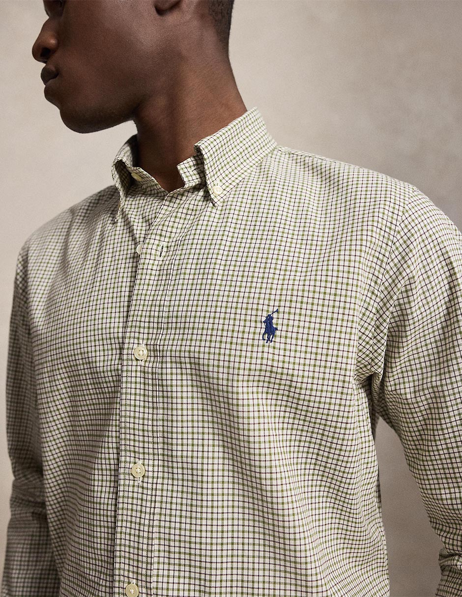 Camisa casual de algodón manga larga para hombre 4