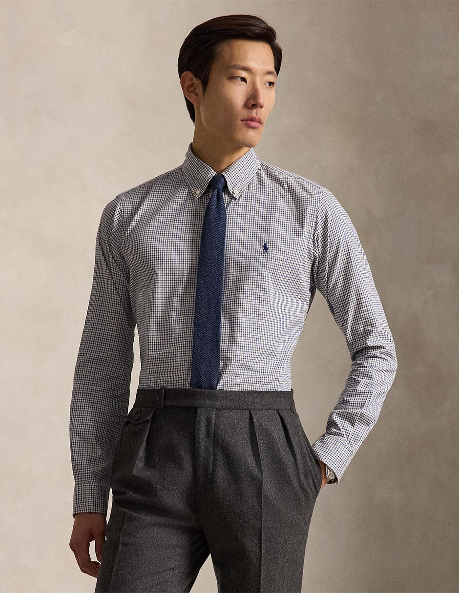 Camisa casual de algodón manga larga para hombre Camisa casual de algodón manga larga para hombre