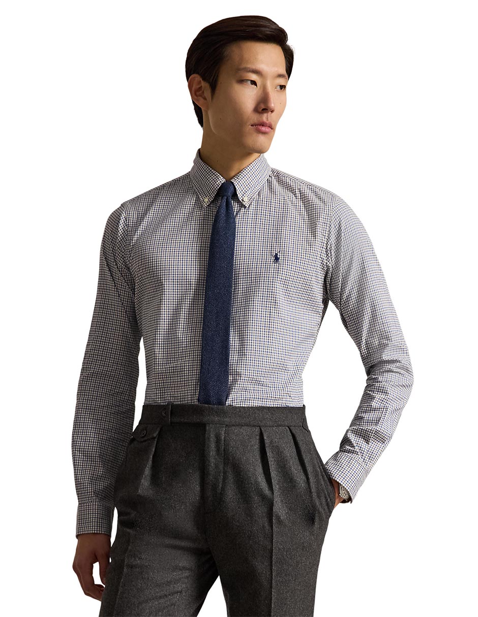 Camisa casual de algodón manga larga para hombre 6