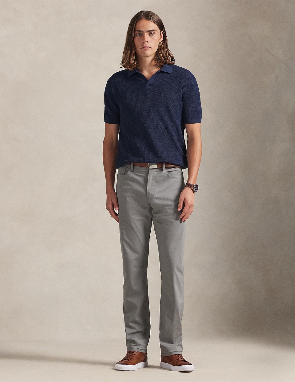 Pantalón chino straight de algodón para hombre 5