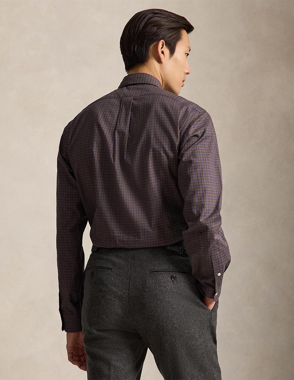 Camisa casual de algodón manga larga para hombre 2