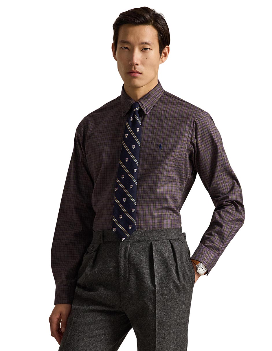 Camisa casual de algodón manga larga para hombre 5