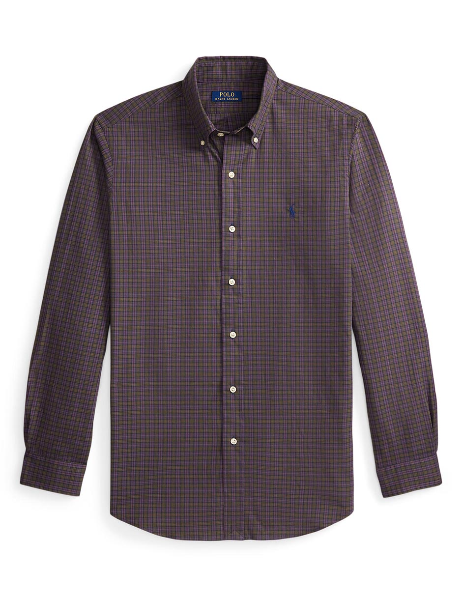 Camisa casual de algodón manga larga para hombre 6