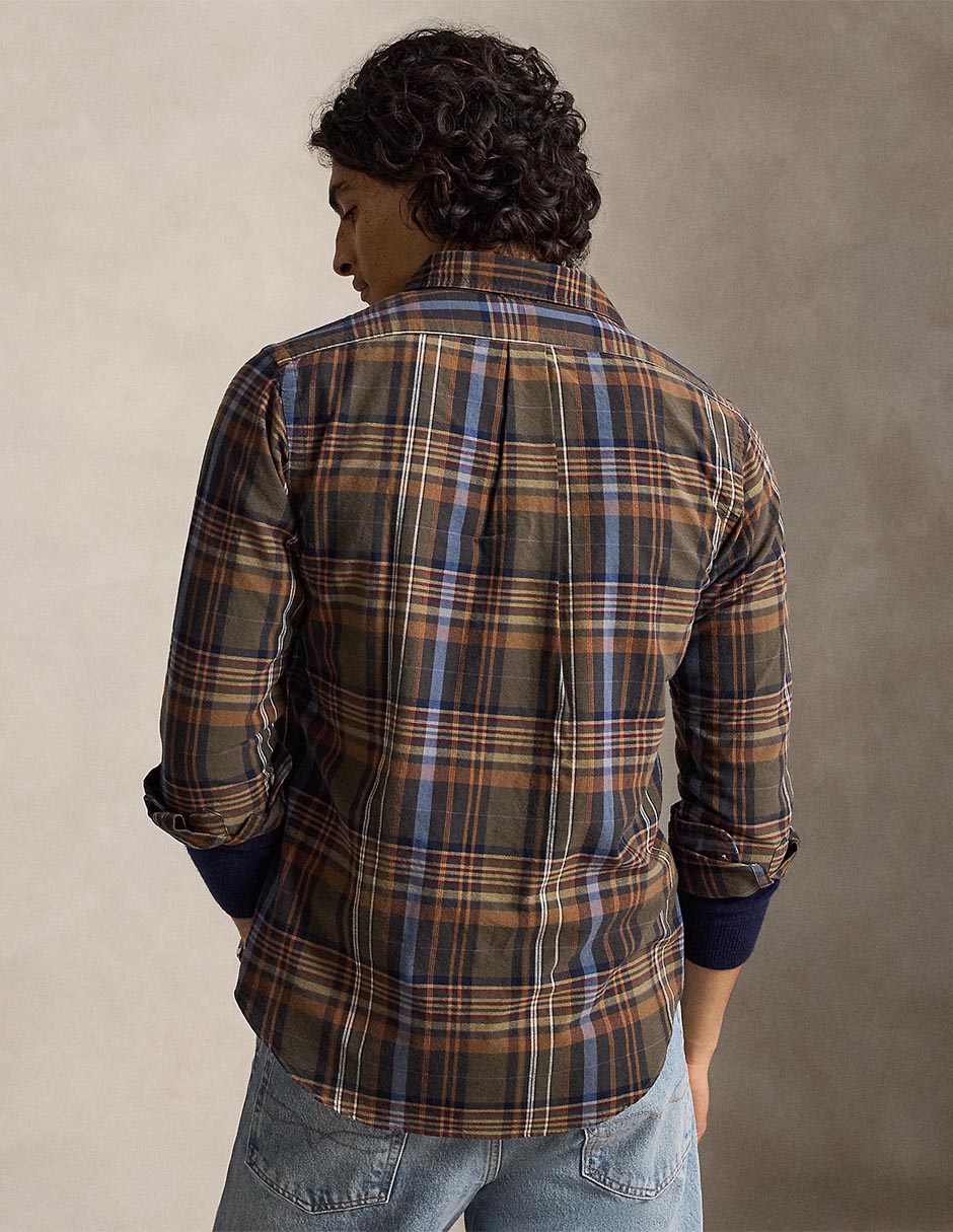 Camisa casual de algodón manga larga para hombre 2