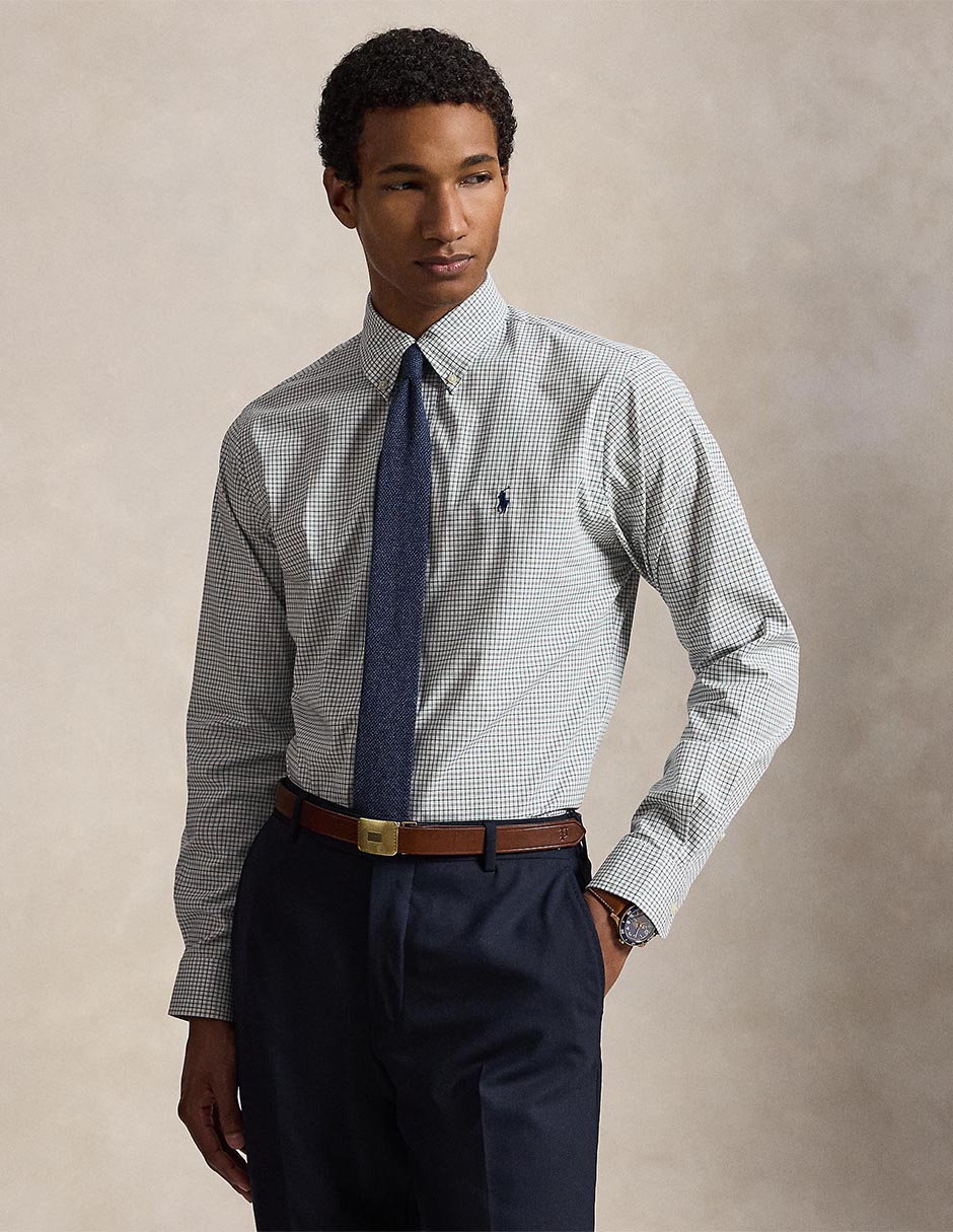 Camisa business casual de algodón manga larga para hombre Camisa business casual de algodón manga larga para hombre