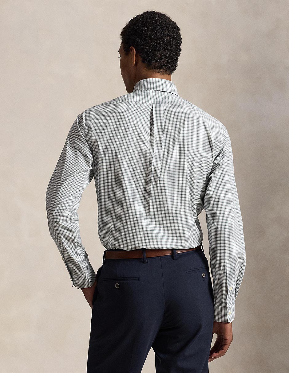 Camisa business casual de algodón manga larga para hombre 8