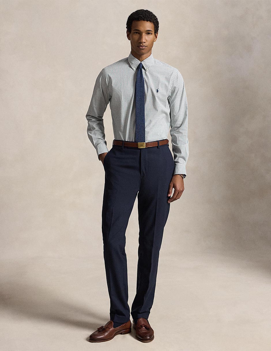Camisa business casual de algodón manga larga para hombre 5