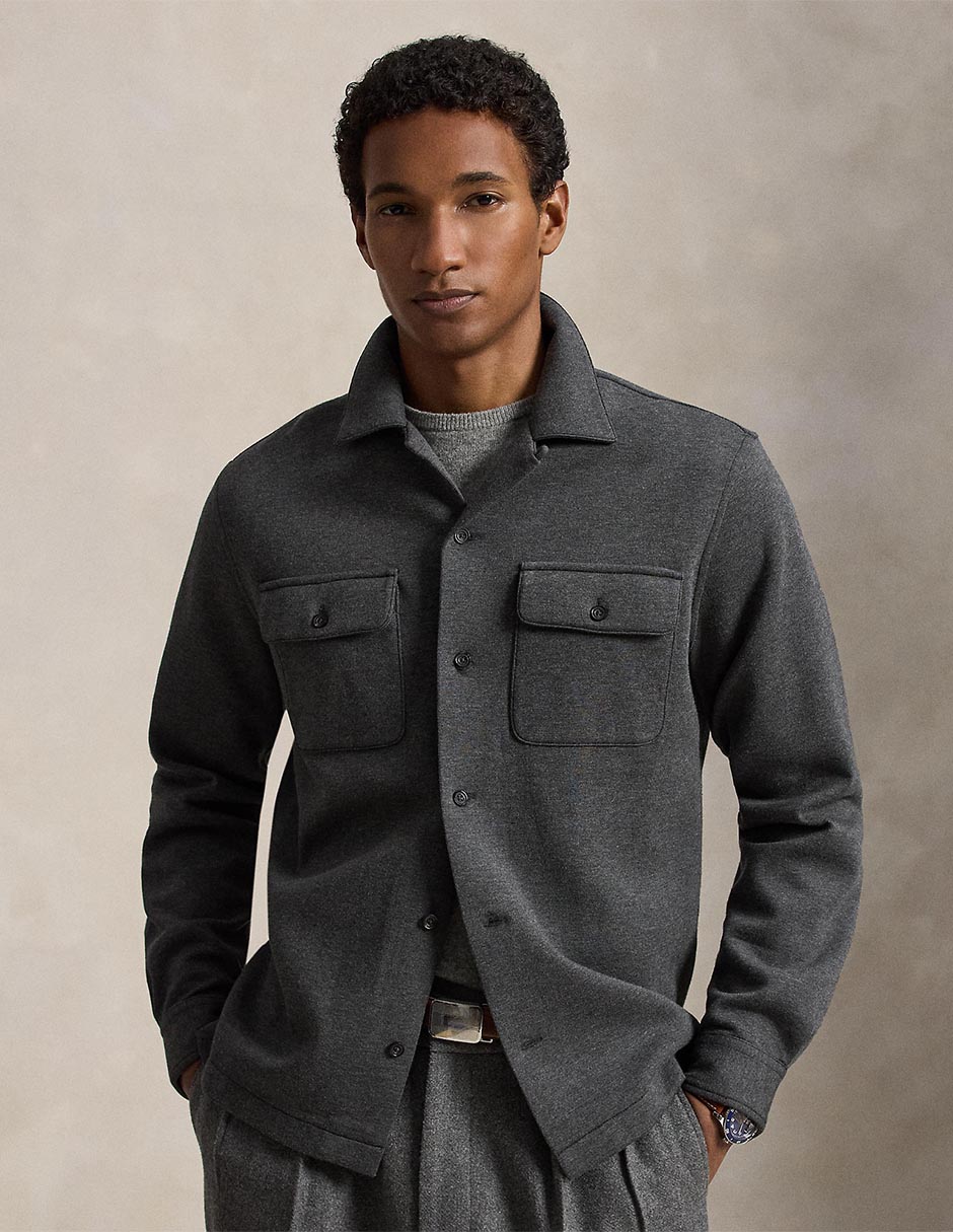 Sobrecamisa business casual de algodón manga larga para hombre Sobrecamisa business casual de algodón manga larga para hombre