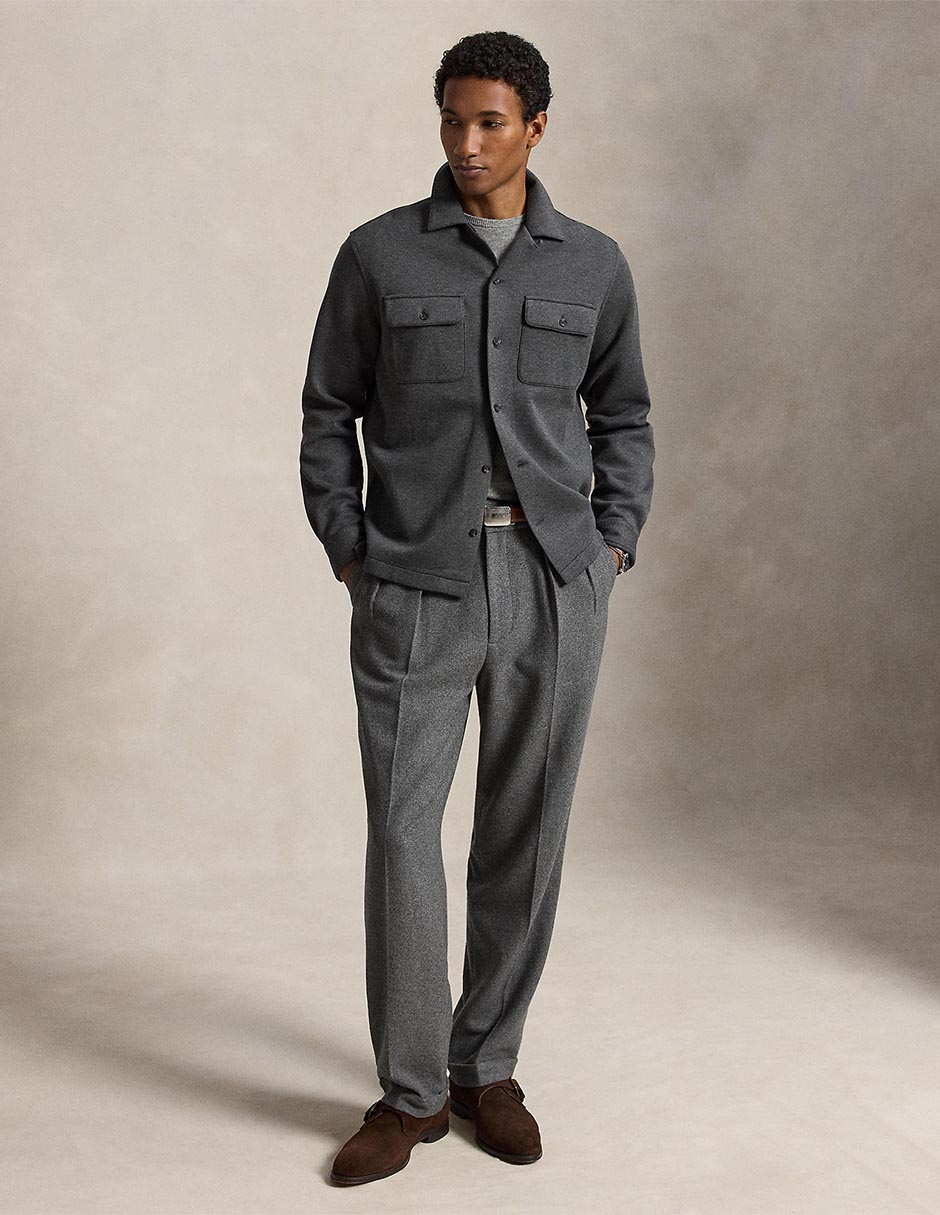 Sobrecamisa business casual de algodón manga larga para hombre 4