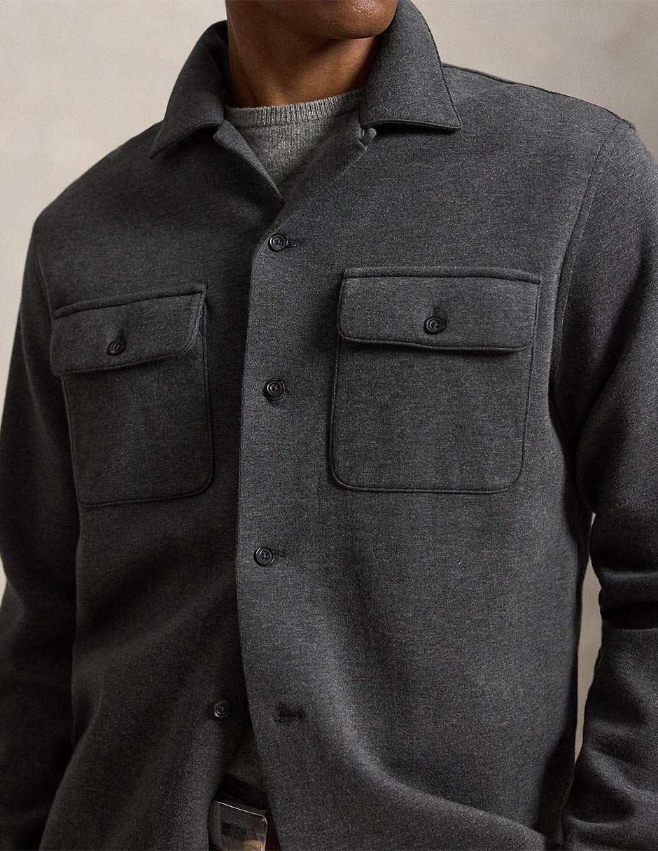 Sobrecamisa business casual de algodón manga larga para hombre 3