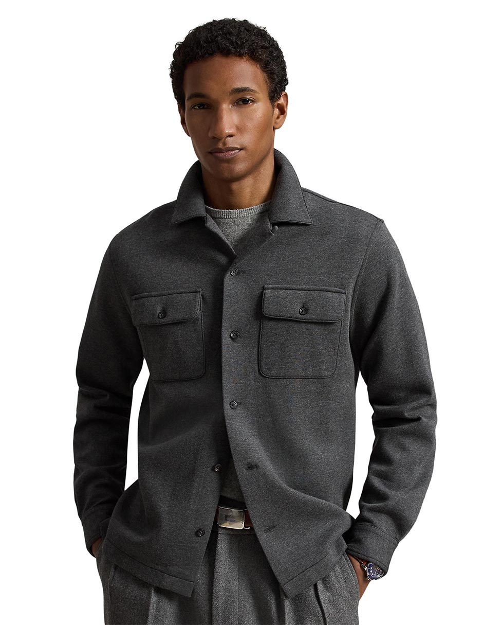 Sobrecamisa business casual de algodón manga larga para hombre 2