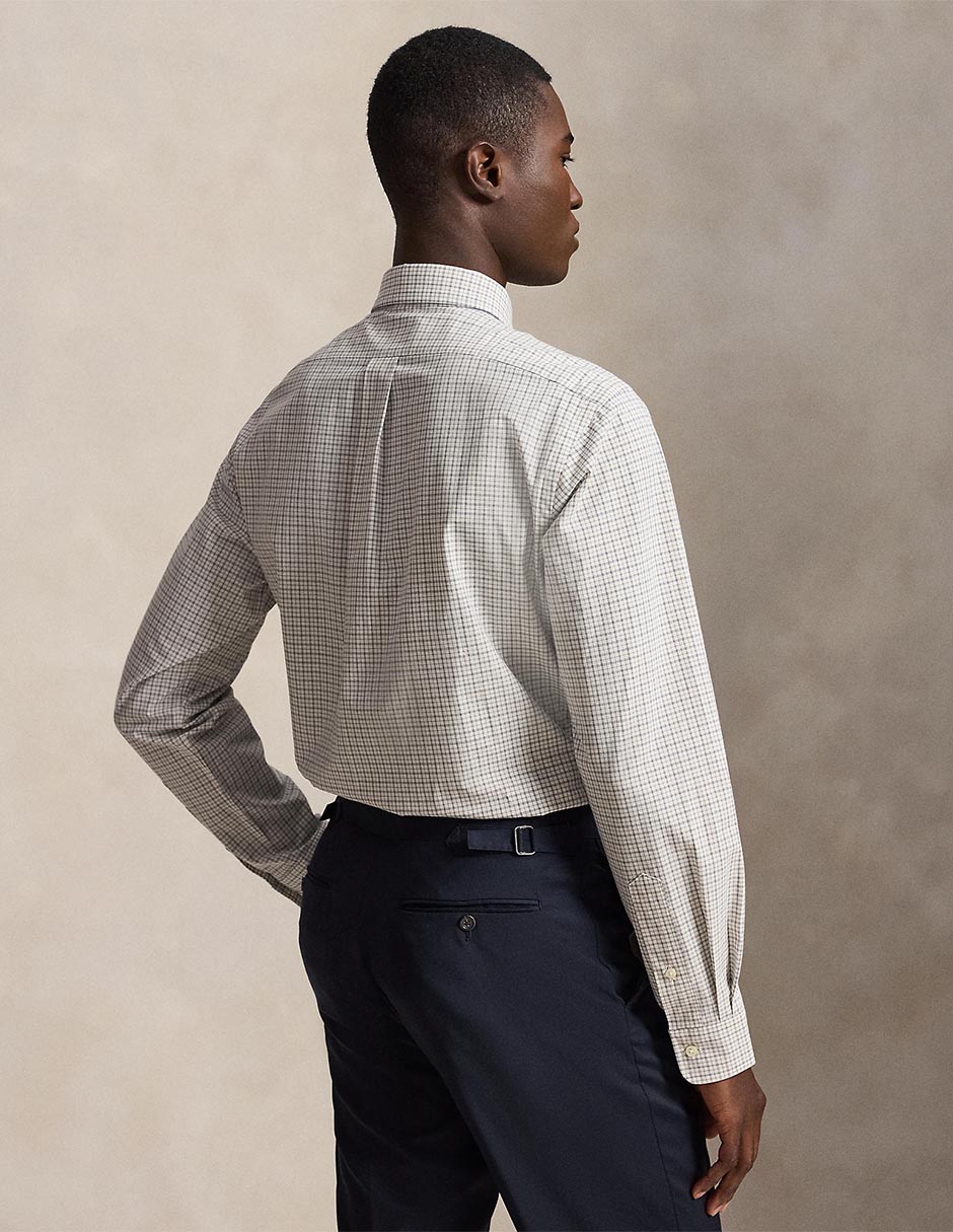 Camisa casual de algodón manga larga para hombre 8