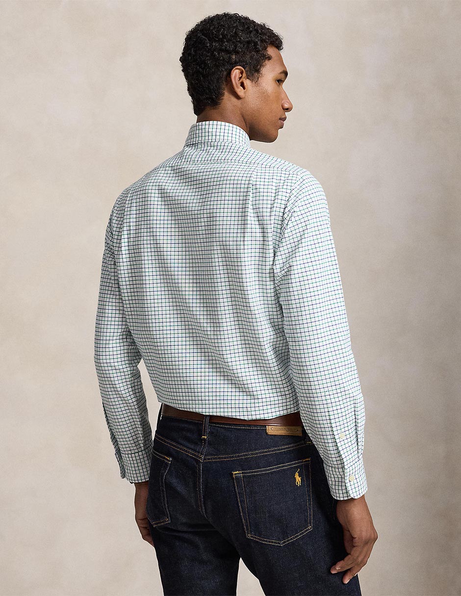 Camisa casual de algodón manga larga para hombre 8