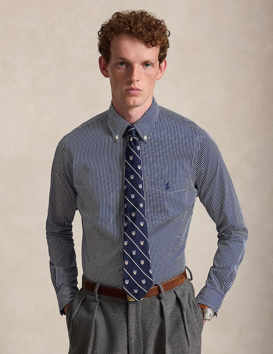 Camisa casual de algodón manga larga para hombre