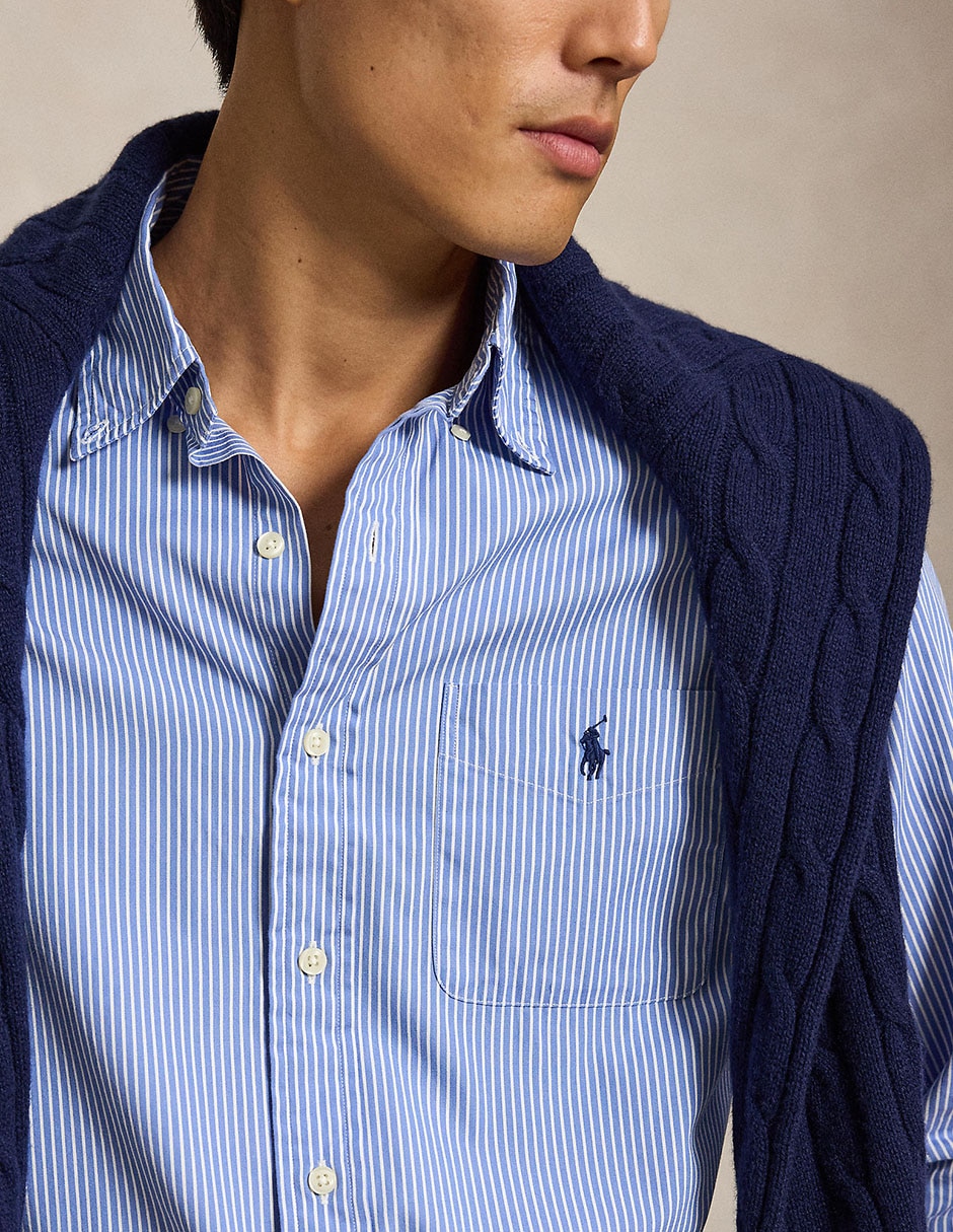 Camisa casual de algodón manga larga para hombre 3